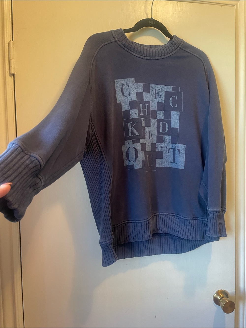 Aerie Women’s Blue Oversized Sweatshirt Size Small